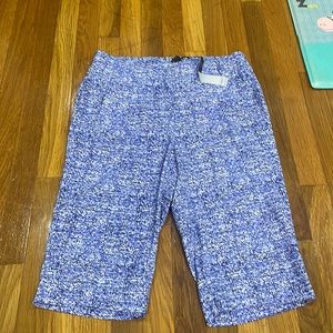 DKNY Blue Patterned Women's Bermuda Shorts